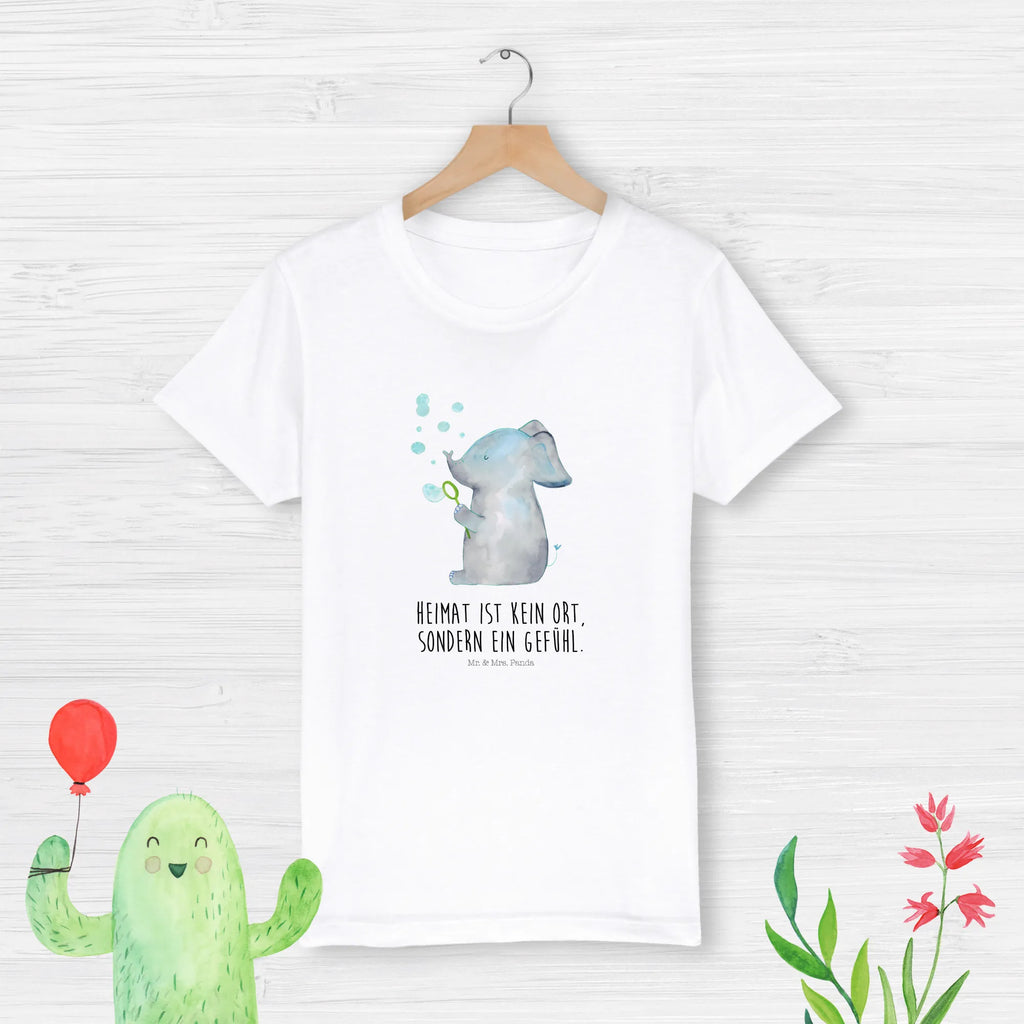 Organic Kinder T-Shirt Elefant Seifenblasen Kinder T-Shirt, Kinder T-Shirt Mädchen, Kinder T-Shirt Jungen, Tiermotive, Gute Laune, lustige Sprüche, Tiere, Elefant, Elefanten, Dickhäuter, Rüsseltier, Seifenblasen, Liebe, Heimat, Gefühl. Daheim, Liebesbeweis, Liebesspruch