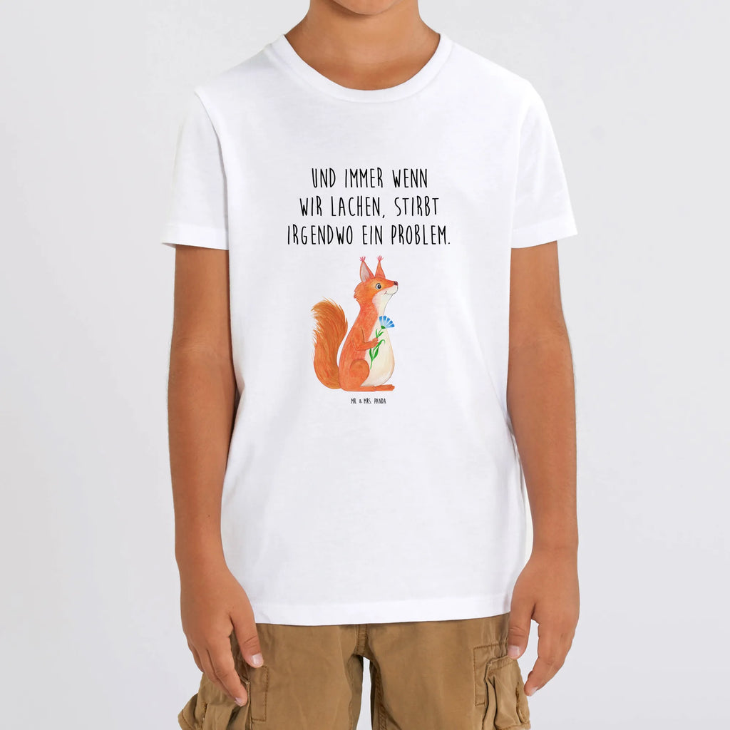 Organic Kinder T-Shirt Eichhörnchen Blume Kinder T-Shirt, Kinder T-Shirt Mädchen, Kinder T-Shirt Jungen, Tiermotive, Gute Laune, lustige Sprüche, Tiere, Eichhörnchen, Eichhorn, Spruch positiv, Lachen, Spaß, Motivation Sprüche, Motivation Bilder, glücklich Spruch, Spruch Deko