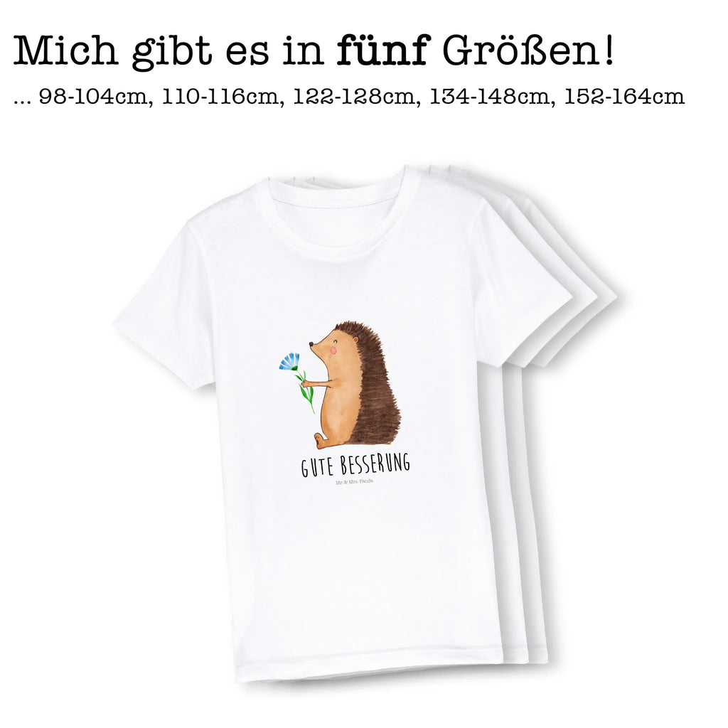 Organic Kinder T-Shirt Igel Blumen Kinder T-Shirt, Kinder T-Shirt Mädchen, Kinder T-Shirt Jungen, Tiermotive, Gute Laune, lustige Sprüche, Tiere, Igel, Gute Besserung, Genesungswünsche, Krankheit, Krankenhaus, krank, Besuch