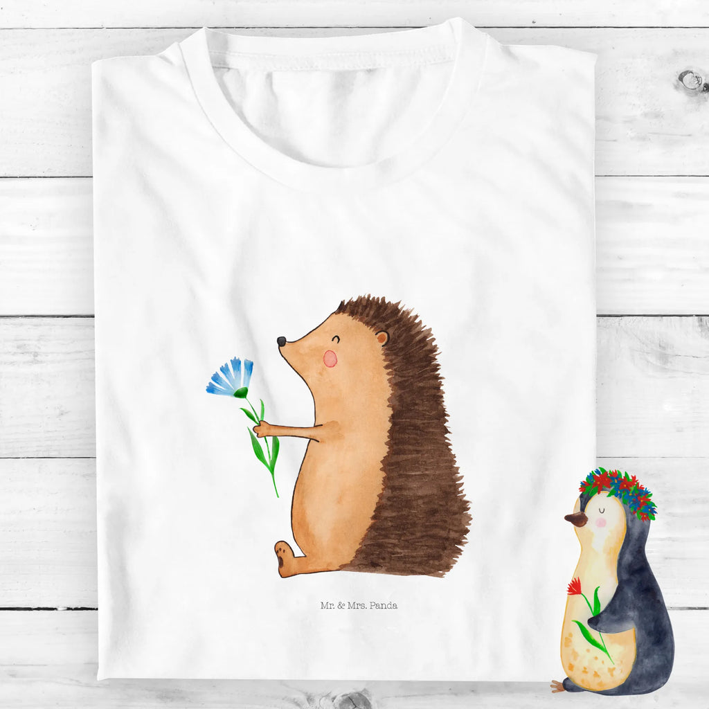 Organic Kinder T-Shirt Igel Blumen Kinder T-Shirt, Kinder T-Shirt Mädchen, Kinder T-Shirt Jungen, Tiermotive, Gute Laune, lustige Sprüche, Tiere, Igel, Gute Besserung, Genesungswünsche, Krankheit, Krankenhaus, krank, Besuch