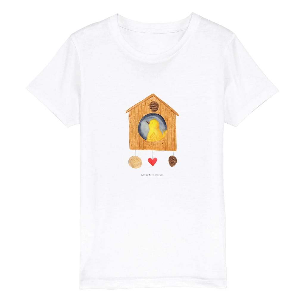 Organic Kinder T-Shirt Vogel Haus Kinder T-Shirt, Kinder T-Shirt Mädchen, Kinder T-Shirt Jungen, Tiermotive, Gute Laune, lustige Sprüche, Tiere, Vogel, Vögel, Vogelhaus, Vogelhäuschen, Home sweet home, Zuhause, Nest, Eigenheim, Familie, Wohnung, Haus, unser Haus, Lieblingsort, Castle