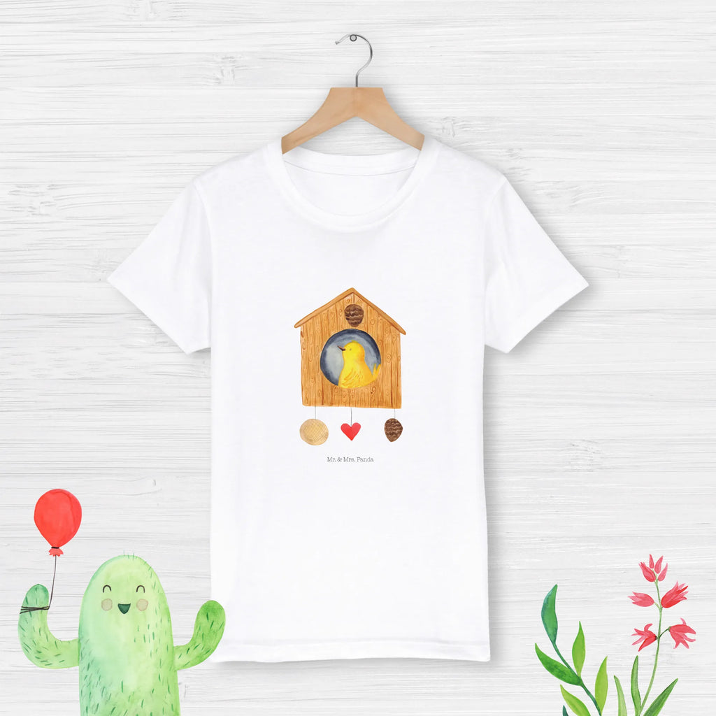 Organic Kinder T-Shirt Vogel Haus Kinder T-Shirt, Kinder T-Shirt Mädchen, Kinder T-Shirt Jungen, Tiermotive, Gute Laune, lustige Sprüche, Tiere, Vogel, Vögel, Vogelhaus, Vogelhäuschen, Home sweet home, Zuhause, Nest, Eigenheim, Familie, Wohnung, Haus, unser Haus, Lieblingsort, Castle