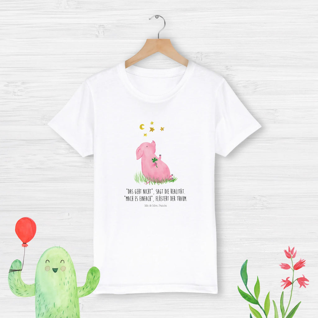 Organic Kinder T-Shirt Schwein Glück Kinder T-Shirt, Kinder T-Shirt Mädchen, Kinder T-Shirt Jungen, Tiermotive, Gute Laune, lustige Sprüche, Tiere, Glücksschwein. Glück, Schwein, Schweinchen, Sterne, Sernchen, Ziele, Träume, Motivation, Glücksbringer