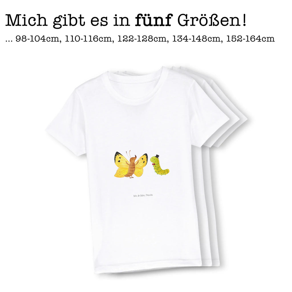 Organic Kinder T-Shirt Raupe Schmetterling Kinder T-Shirt, Kinder T-Shirt Mädchen, Kinder T-Shirt Jungen, Tiermotive, Gute Laune, lustige Sprüche, Tiere, Raupe, Schmetterling, Zitronenfalter, Entwicklung, Erwachsen werden, Kokon, Hut, Hütchen, Schönheit, Aufwachsen