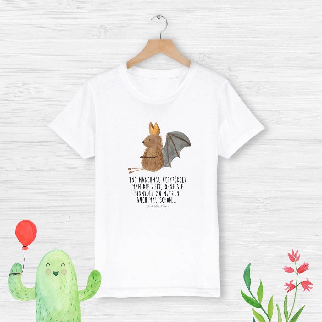 Organic Kinder T-Shirt Fledermaus Sitzen Kinder T-Shirt, Kinder T-Shirt Mädchen, Kinder T-Shirt Jungen, Tiermotive, Gute Laune, lustige Sprüche, Tiere, Fledermaus, Fledermäuse, Motivation, entspannen