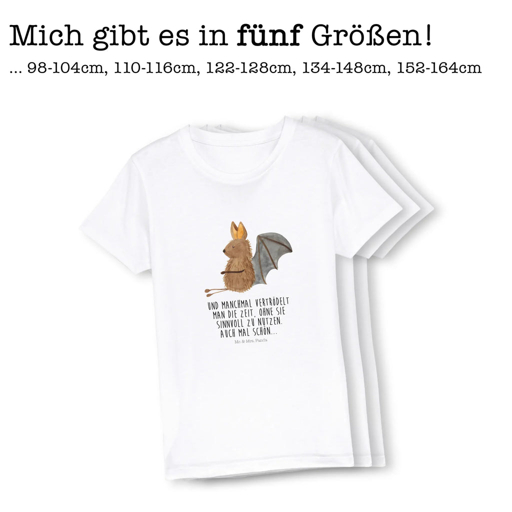 Organic Kinder T-Shirt Fledermaus Sitzen Kinder T-Shirt, Kinder T-Shirt Mädchen, Kinder T-Shirt Jungen, Tiermotive, Gute Laune, lustige Sprüche, Tiere, Fledermaus, Fledermäuse, Motivation, entspannen