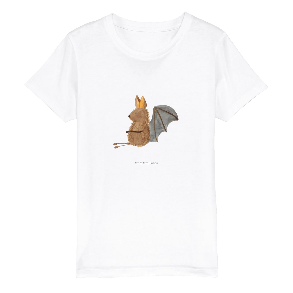 Organic Kinder T-Shirt Fledermaus Sitzen Kinder T-Shirt, Kinder T-Shirt Mädchen, Kinder T-Shirt Jungen, Tiermotive, Gute Laune, lustige Sprüche, Tiere, Fledermaus, Fledermäuse, Motivation, entspannen