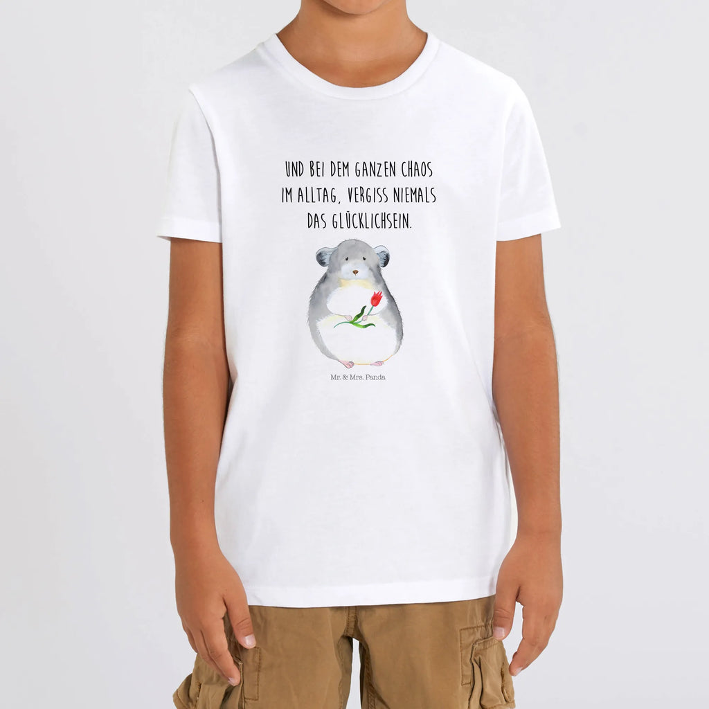 Organic Kinder T-Shirt Chinchilla Blume Kinder T-Shirt, Kinder T-Shirt Mädchen, Kinder T-Shirt Jungen, Tiermotive, Gute Laune, lustige Sprüche, Tiere, Chinchilla, Chinchillas, Liebeskummer, Kummer, Depressionen, traurig sein, Chaos, Glücklichsein, Büro, Büroalltag