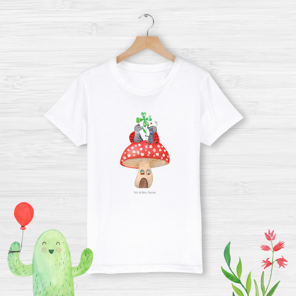 Organic Kinder T-Shirt Marienkäfer Fliegenpilz Kinder T-Shirt, Kinder T-Shirt Mädchen, Kinder T-Shirt Jungen, Tiermotive, Gute Laune, lustige Sprüche, Tiere, Haus, Wohnung, zuhause, Fliegenpilz, Marienkäfer, Fleigenpilzhaus