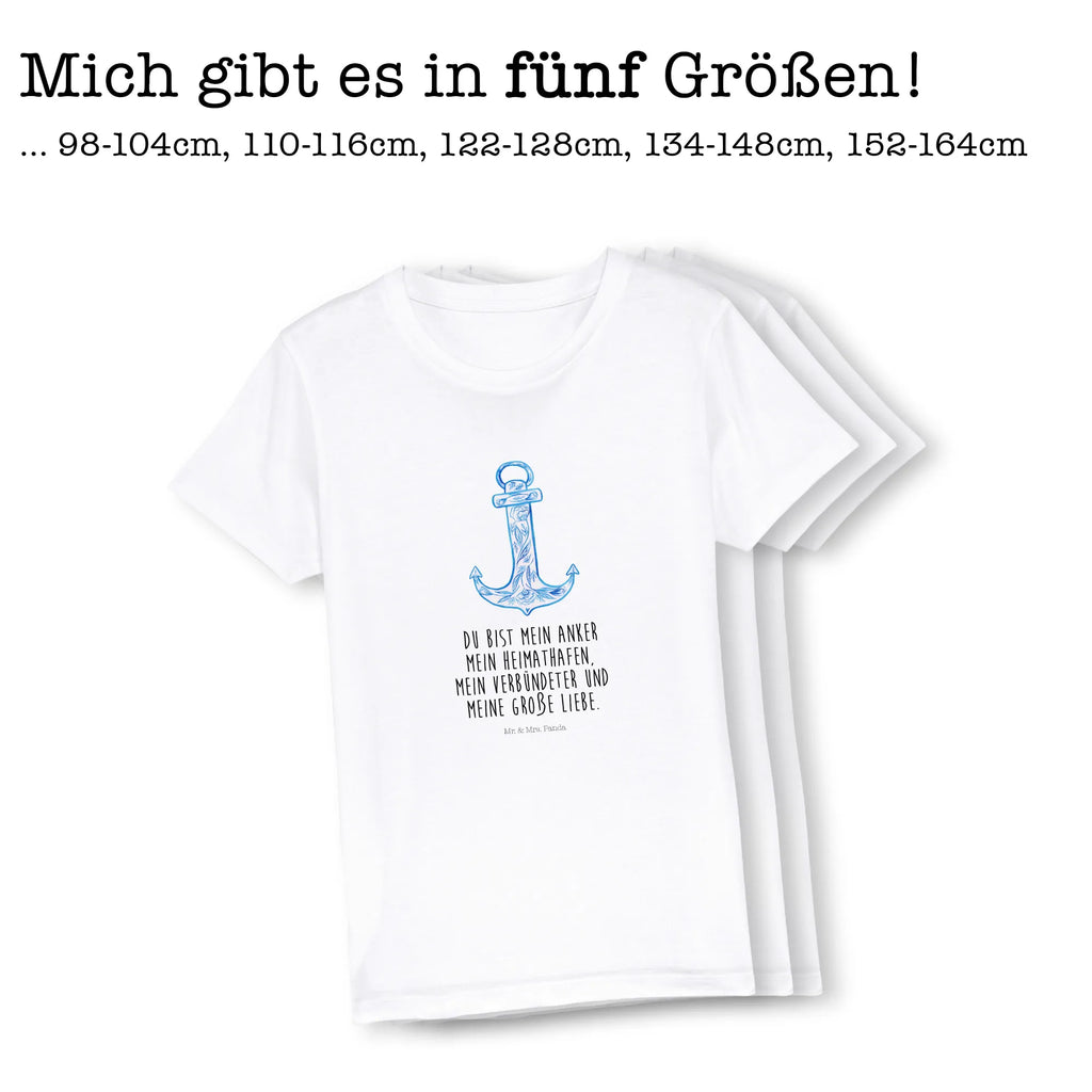 Organic Kinder T-Shirt Anker Blau Kinder T-Shirt, Kinder T-Shirt Mädchen, Kinder T-Shirt Jungen, Tiermotive, Gute Laune, lustige Sprüche, Tiere