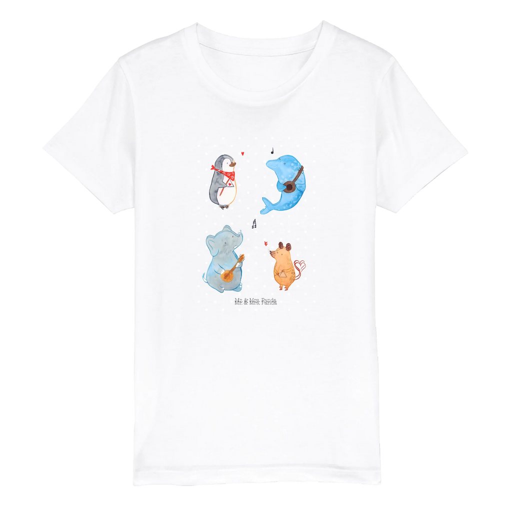 Organic Kinder T-Shirt Big Band Kinder T-Shirt, Kinder T-Shirt Mädchen, Kinder T-Shirt Jungen, Tiermotive, Gute Laune, lustige Sprüche, Tiere, Hund, Pinguin, Maus, Elefant, Delfin, Gitarre, Band, Triangel, Musikanten, Musik