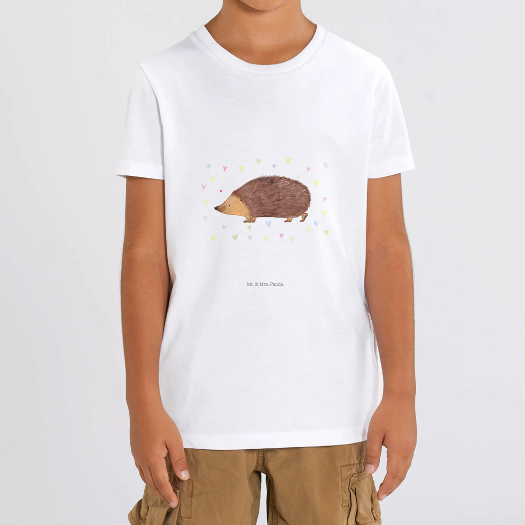 Organic Kinder T-Shirt Igel Herzen Kinder T-Shirt, Kinder T-Shirt Mädchen, Kinder T-Shirt Jungen, Tiermotive, Gute Laune, lustige Sprüche, Tiere, Liebe, Herz, Herzen, Igel, Vertrauen, Kuss, Leben