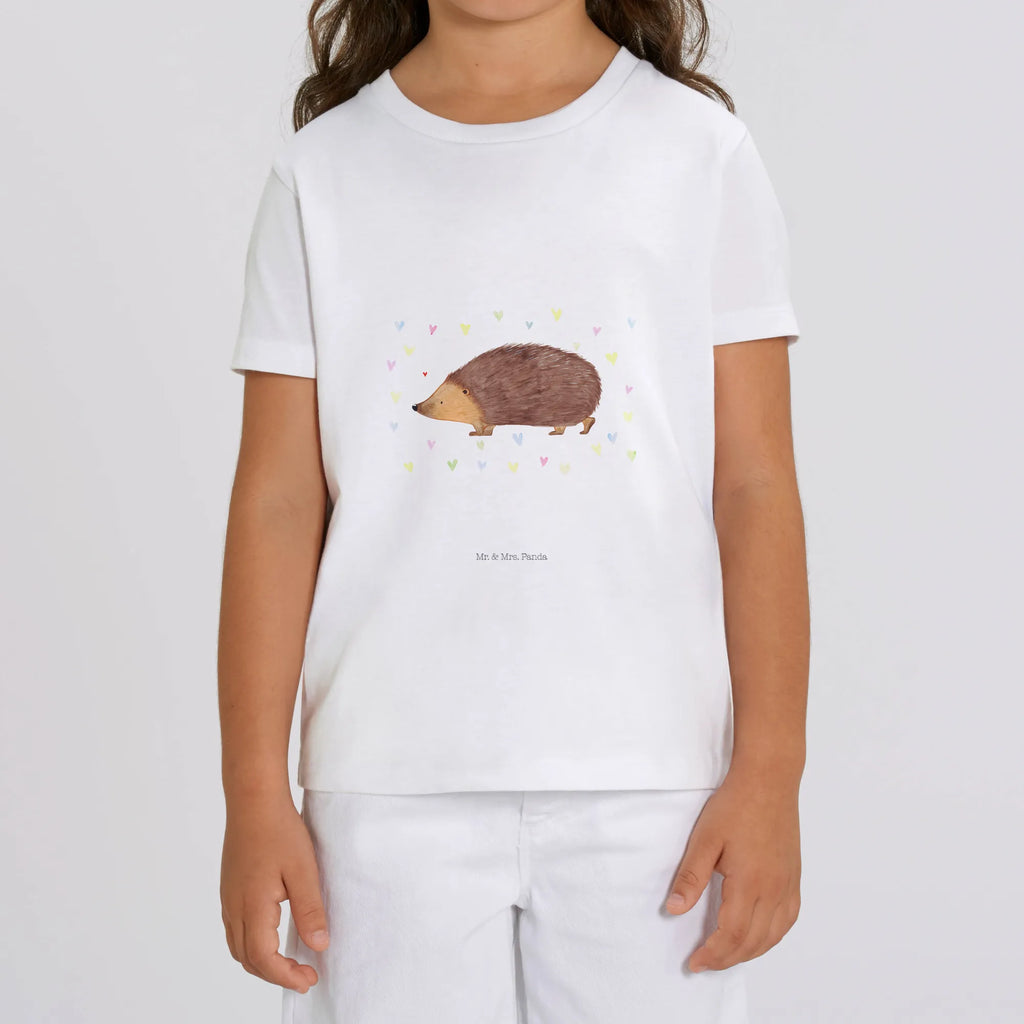 Organic Kinder T-Shirt Igel Herzen Kinder T-Shirt, Kinder T-Shirt Mädchen, Kinder T-Shirt Jungen, Tiermotive, Gute Laune, lustige Sprüche, Tiere, Liebe, Herz, Herzen, Igel, Vertrauen, Kuss, Leben