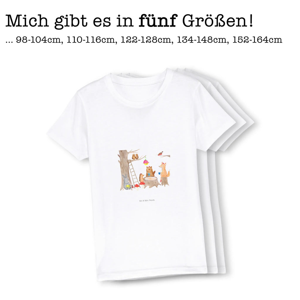 Organic Kinder T-Shirt Waldtiere Picknick Kinder T-Shirt, Kinder T-Shirt Mädchen, Kinder T-Shirt Jungen, Tiermotive, Gute Laune, lustige Sprüche, Tiere, Waldtiere, Picknick, Wald, Fuchs, Hase, Igel, Maus, Eichhörnchen