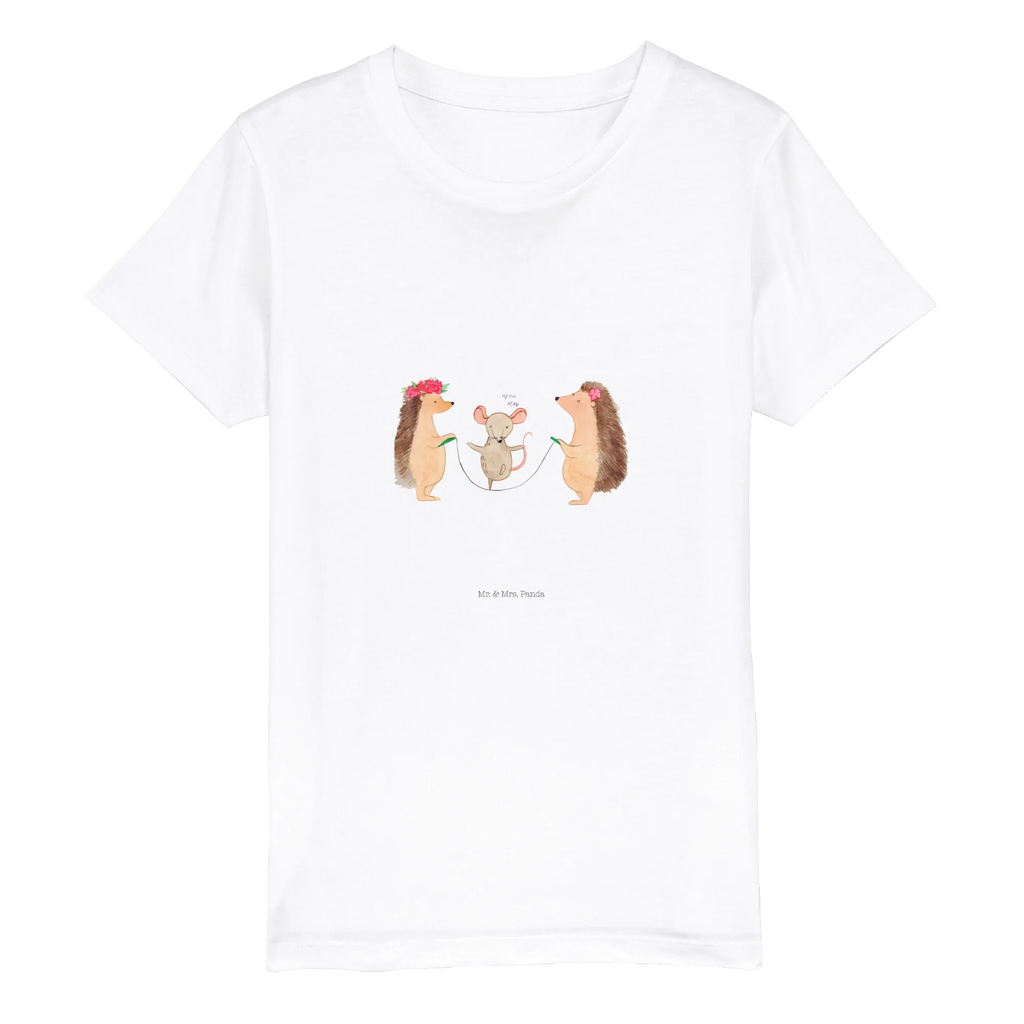 Organic Kinder T-Shirt Igel Seilhüpfen Kinder T-Shirt, Kinder T-Shirt Mädchen, Kinder T-Shirt Jungen, Tiermotive, Gute Laune, lustige Sprüche, Tiere, Igel, Maus, Seilspringen, Seilhüpfen, Kinder, Kindergarten