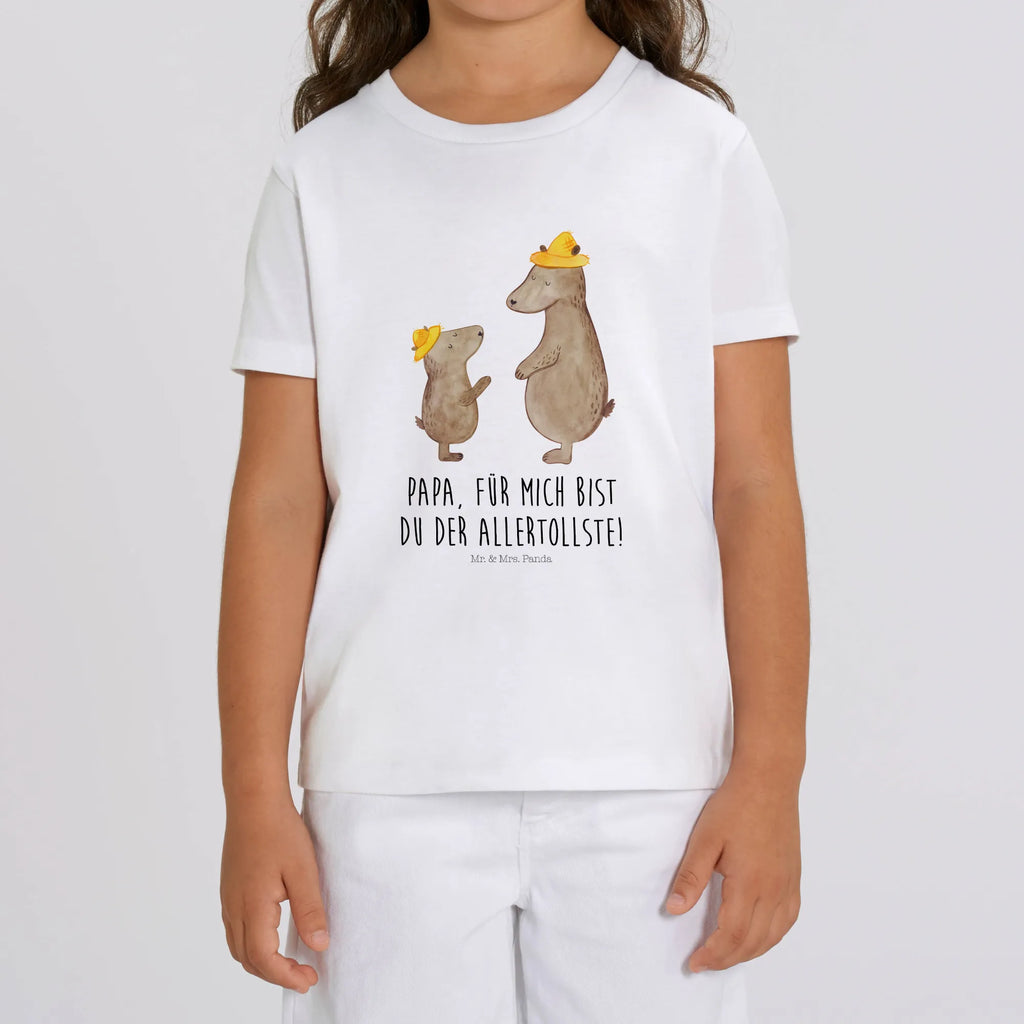 Organic Kinder T-Shirt Bären mit Hut Kinder T-Shirt, Kinder T-Shirt Mädchen, Kinder T-Shirt Jungen, Familie, Vatertag, Muttertag, Bruder, Schwester, Mama, Papa, Oma, Opa, Bär, Bären, Vater, Papi, Paps, Dad, Daddy, Lieblingsmensch, Sohn, Söhne, Kind, Kinder, Vater-Sohn, Family, Vorbild