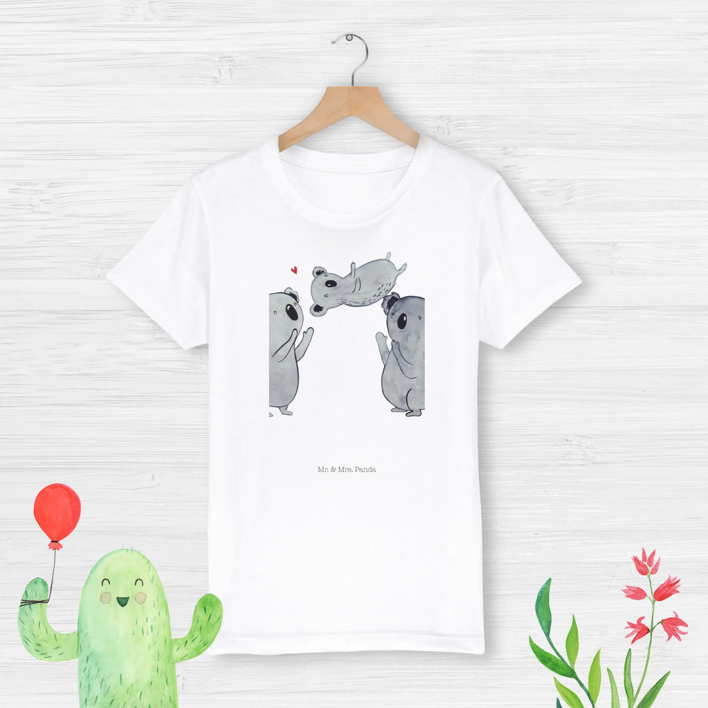 Organic Kinder T-Shirt Koala Feiern Sich Kinder T-Shirt, Kinder T-Shirt Mädchen, Kinder T-Shirt Jungen, Geburtstag, Geburtstagsgeschenk, Geschenk, Koala, Familie, Kind, Eltern, Herz, Liebe