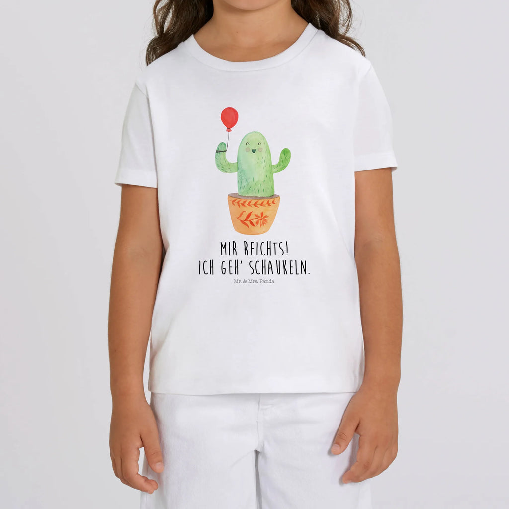 Organic Kinder T-Shirt Kaktus Luftballon Kinder T-Shirt, Kinder T-Shirt Mädchen, Kinder T-Shirt Jungen, Kaktus, Kakteen, Luftballon, Neustart, Freude, Büro, Stress, Büroalltag, Freundin, Freund, Ausbildung, Prüfung