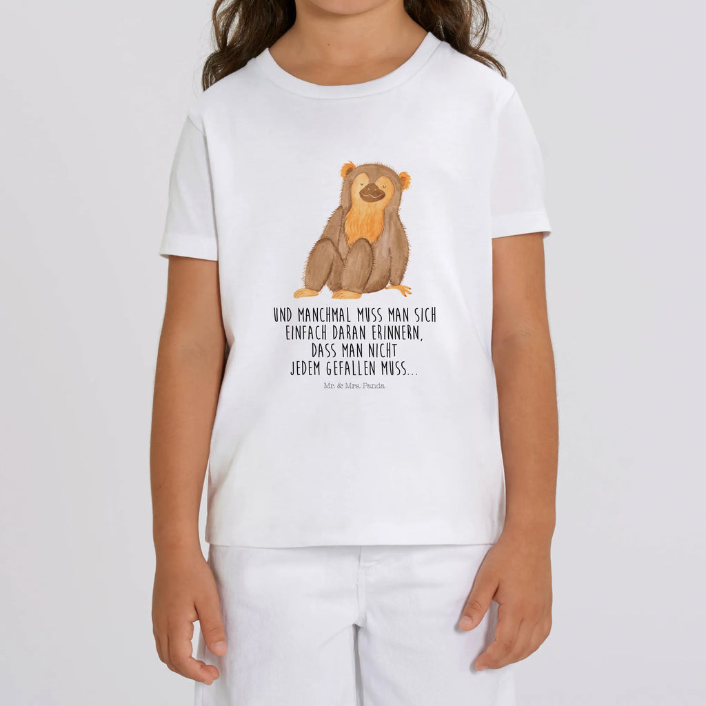 Organic Kinder T-Shirt Affe Kinder T-Shirt, Kinder T-Shirt Mädchen, Kinder T-Shirt Jungen, Afrika, Wildtiere, Affe, Äffchen, Affen, Selbstliebe, Respekt, Motivation, Selbstachtung, Liebe, Selbstbewusstsein, Selfcare