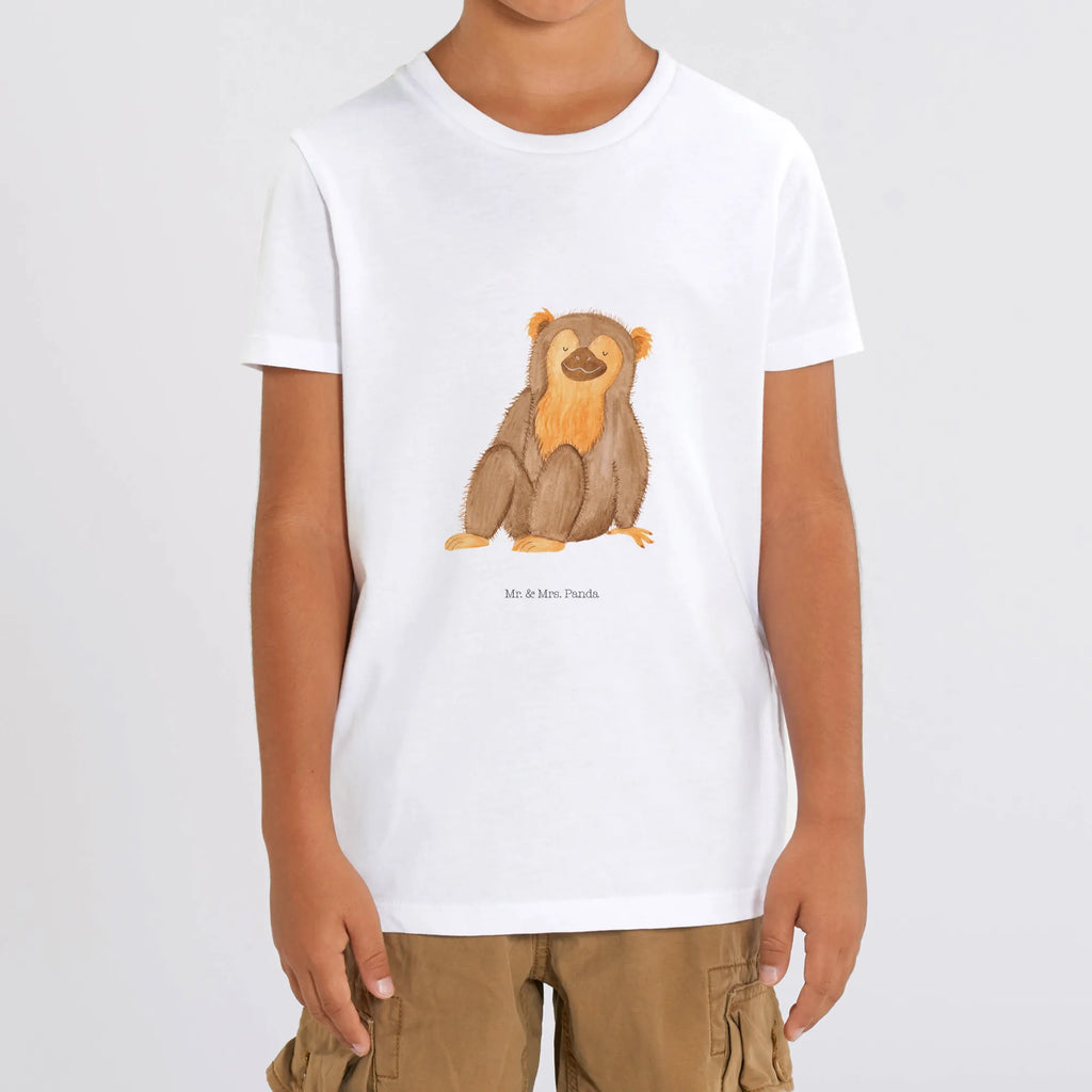 Organic Kinder T-Shirt Affe Kinder T-Shirt, Kinder T-Shirt Mädchen, Kinder T-Shirt Jungen, Afrika, Wildtiere, Affe, Äffchen, Affen, Selbstliebe, Respekt, Motivation, Selbstachtung, Liebe, Selbstbewusstsein, Selfcare