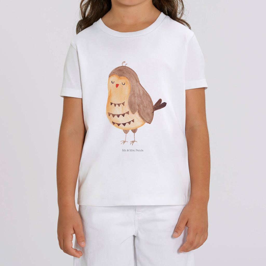 Organic Kinder T-Shirt Eule Zufrieden Kinder T-Shirt, Kinder T-Shirt Mädchen, Kinder T-Shirt Jungen, Eule, Eule Spruch, Eule deko, Owl, Liebe Spruch, Romantisch, Wortspiel lustig, Spruch schön, Geschenk Hochzeitstag