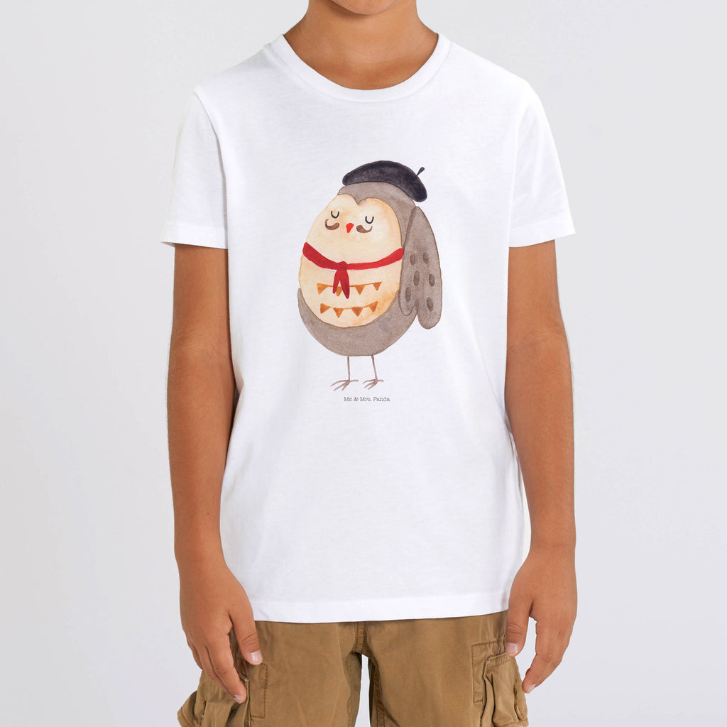 Organic Kinder T-Shirt Eule Französisch Kinder T-Shirt, Kinder T-Shirt Mädchen, Kinder T-Shirt Jungen, Eule, Eulen, Eule Deko, Owl, hibou, La vie est belle, das Leben ist schön, Spruch schön, Spruch Französisch, Frankreich