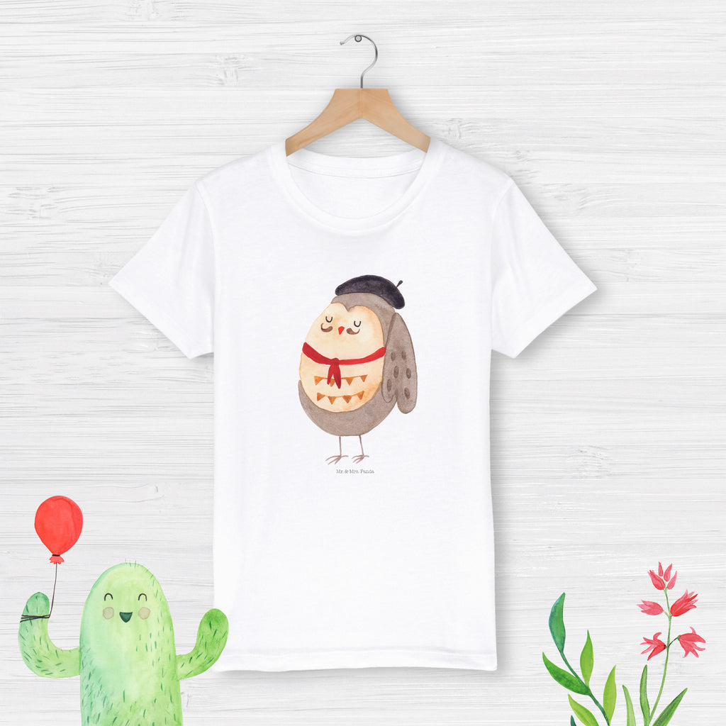 Organic Kinder T-Shirt Eule Französisch Kinder T-Shirt, Kinder T-Shirt Mädchen, Kinder T-Shirt Jungen, Eule, Eulen, Eule Deko, Owl, hibou, La vie est belle, das Leben ist schön, Spruch schön, Spruch Französisch, Frankreich