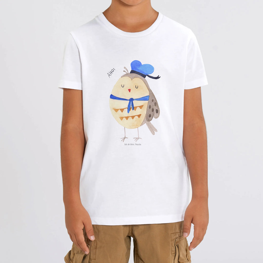 Organic Kinder T-Shirt Eule Matrose Kinder T-Shirt, Kinder T-Shirt Mädchen, Kinder T-Shirt Jungen, Eule, Eule Spruch, Eule Deko, Owl, Wortspiel lustig, Matrose, Freundin, Ehe, Seefahrer, Heimathafen, Hochzeitstag Geschenk