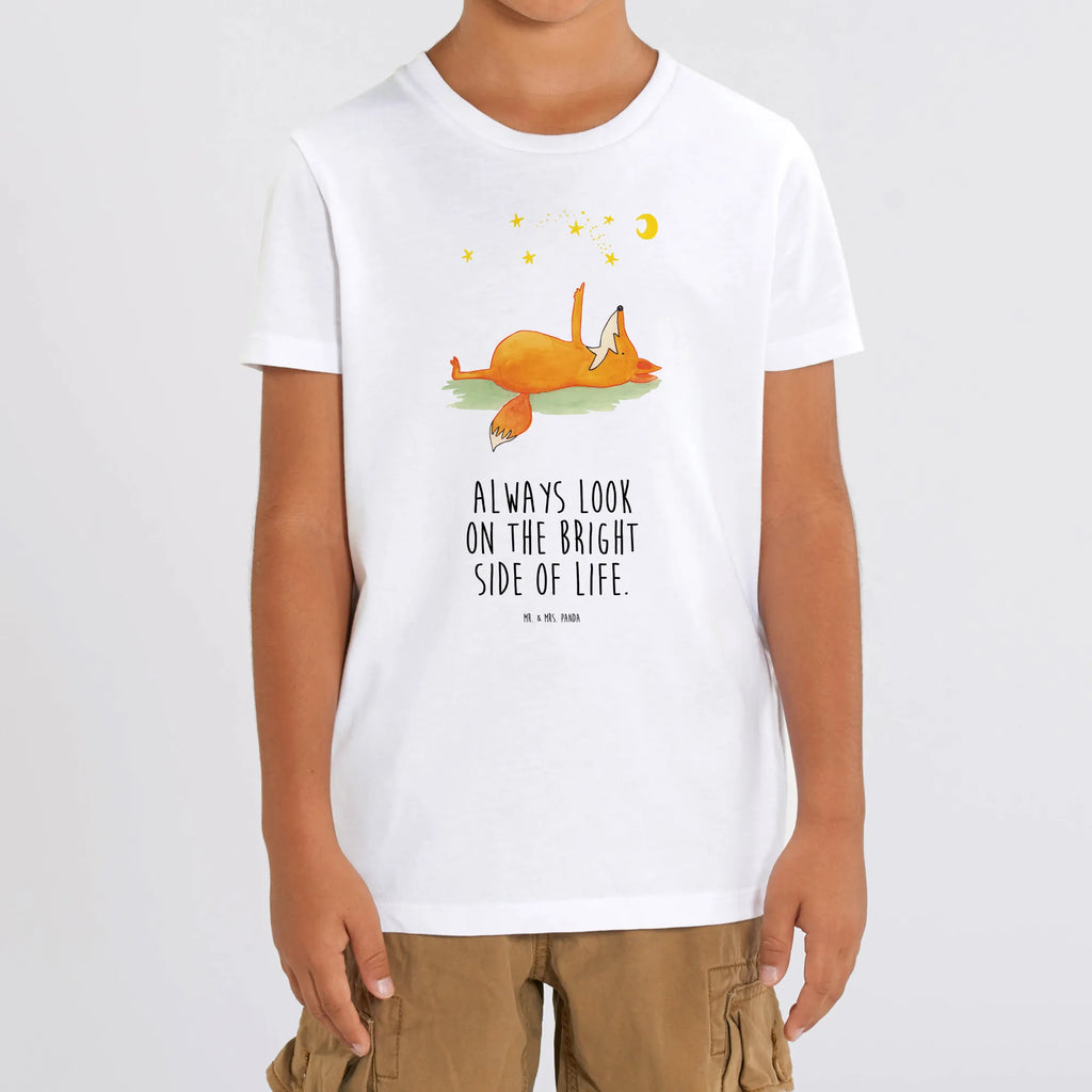 Organic Kinder T-Shirt Fuchs Sterne Kinder T-Shirt, Kinder T-Shirt Mädchen, Kinder T-Shirt Jungen, Fuchs, Füchse, tröstende Worte, Spruch positiv, Spruch schön, Romantik, Always Look on the Bright Side of Life