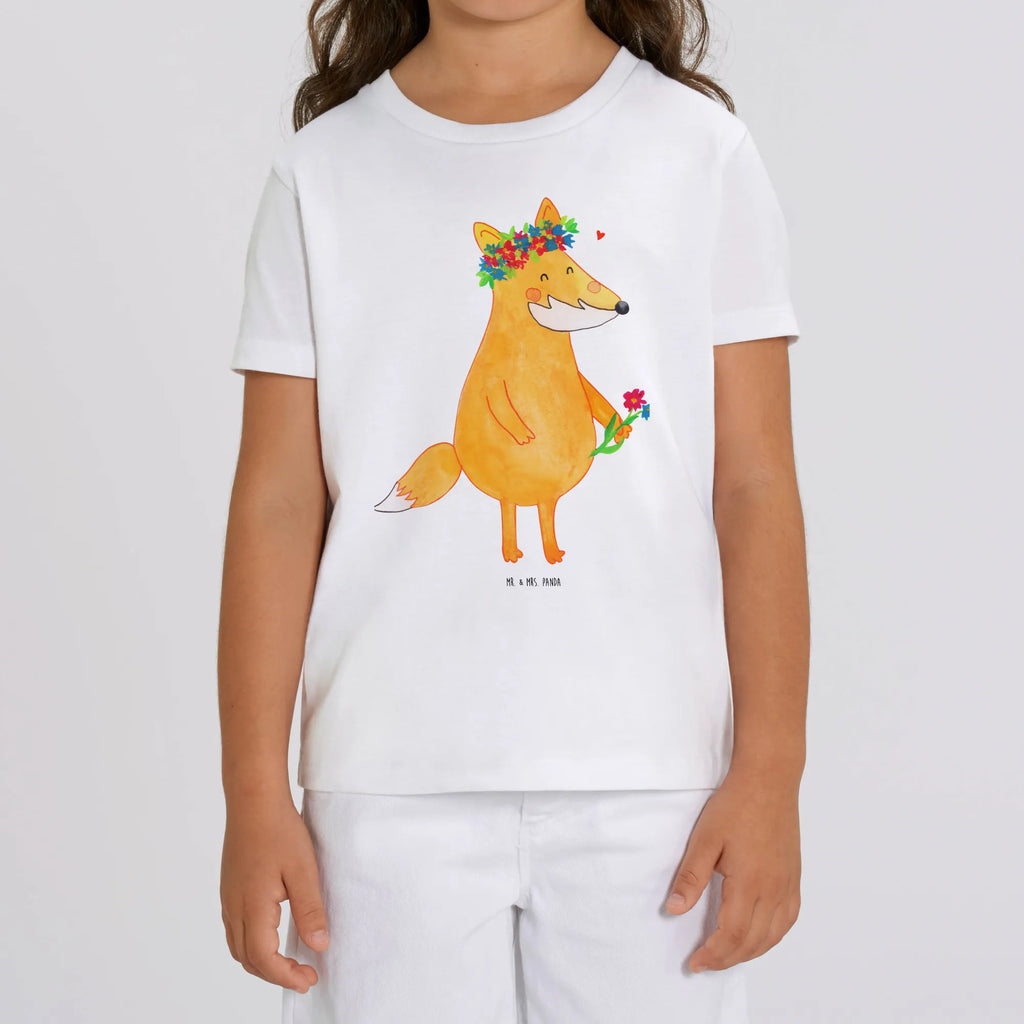 Organic Kinder T-Shirt Fuchs Blumen Kinder T-Shirt, Kinder T-Shirt Mädchen, Kinder T-Shirt Jungen, Fuchs, Füchse, Fox, Liebe, Freundin, Fuchsmädchen, Blumenmädchen, Freundinnen, Liebesbeweis, Blume, Blumen, Motivation, Freude, ich, mich, Selbstliebe