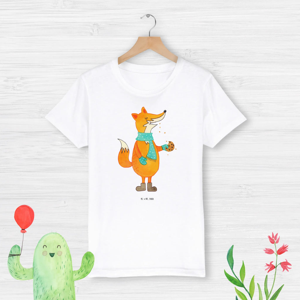 Organic Kinder T-Shirt Fuchs Keks Kinder T-Shirt, Kinder T-Shirt Mädchen, Kinder T-Shirt Jungen, Fuchs, Füchse, Backen Spruch, Kekse, Winter, Weihnachtszeit, Plätzchen, Liebe, Küche Deko