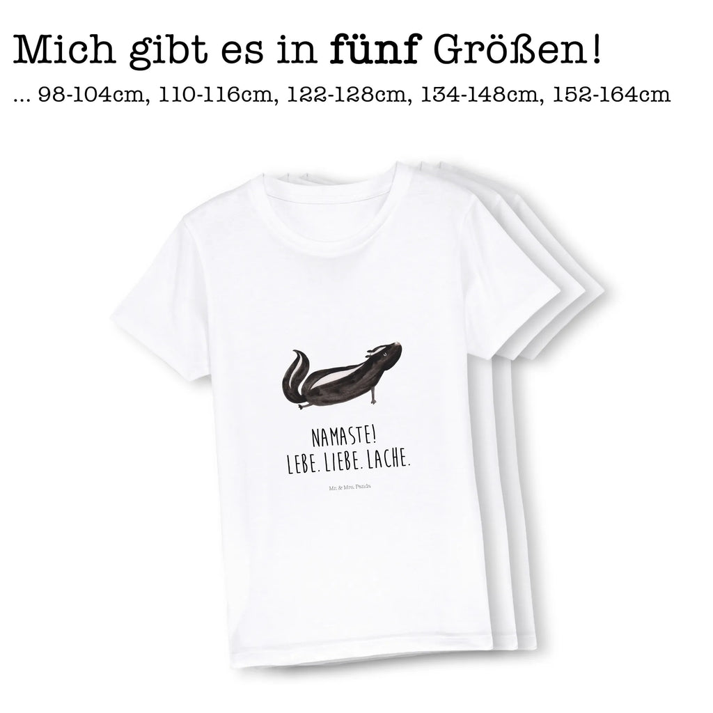 Organic Kinder T-Shirt Stinktier Yoga Kinder T-Shirt, Kinder T-Shirt Mädchen, Kinder T-Shirt Jungen, Stinktier, Skunk, Wildtier, Raubtier, Stinker, Stinki, Yoga, Namaste, Lebe, Liebe, Lache