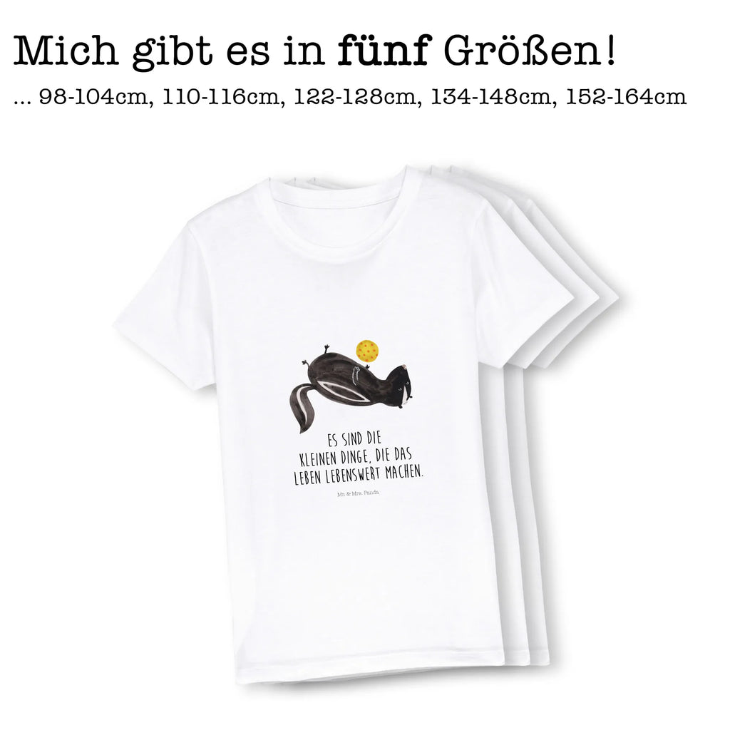 Organic Kinder T-Shirt Stinktier Ball Kinder T-Shirt, Kinder T-Shirt Mädchen, Kinder T-Shirt Jungen, Stinktier, Skunk, Wildtier, Raubtier, Stinker, Stinki, verspielt, Weisheit