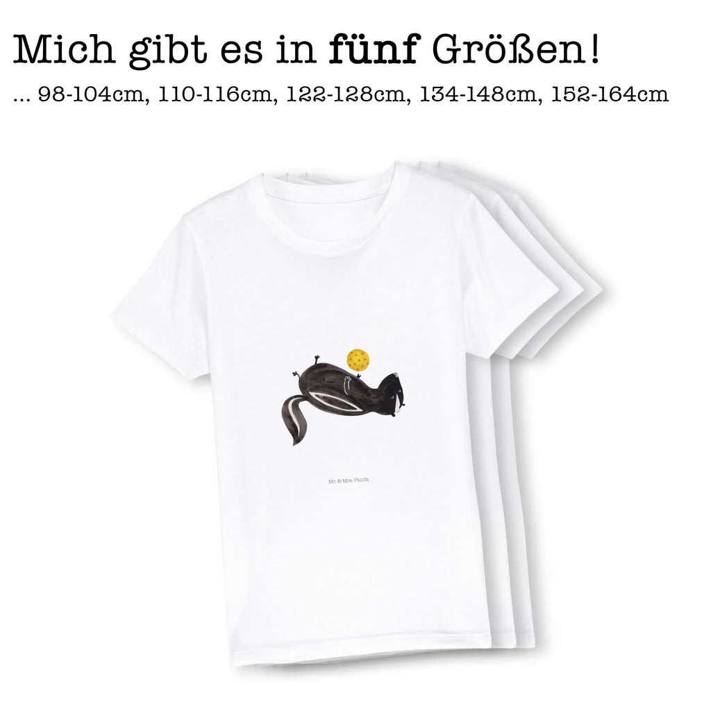 Organic Kinder T-Shirt Stinktier Ball Kinder T-Shirt, Kinder T-Shirt Mädchen, Kinder T-Shirt Jungen, Stinktier, Skunk, Wildtier, Raubtier, Stinker, Stinki, verspielt, Weisheit