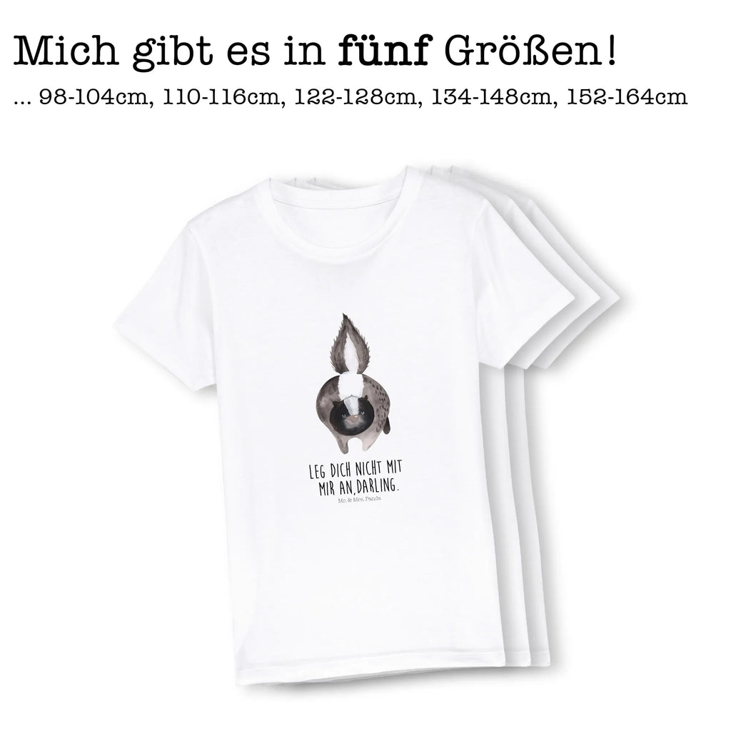 Organic Kinder T-Shirt Stinktier Angriff Kinder T-Shirt, Kinder T-Shirt Mädchen, Kinder T-Shirt Jungen, Stinktier, Skunk, Wildtier, Raubtier, Stinker, Stinki, wütend, Drohung