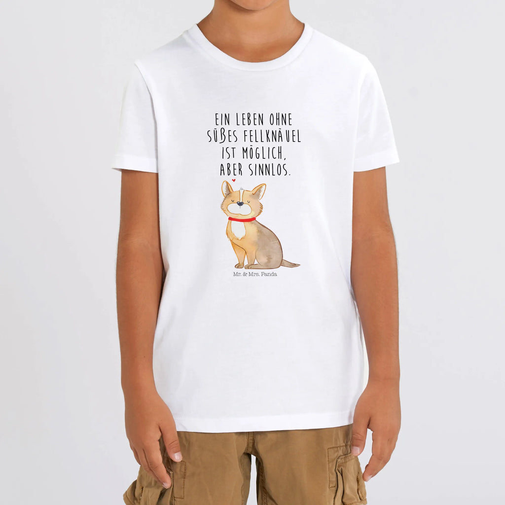 Organic Kinder T-Shirt Hundeglück Kinder T-Shirt, Kinder T-Shirt Mädchen, Kinder T-Shirt Jungen, Hund, Hundemotiv, Haustier, Hunderasse, Tierliebhaber, Hundebesitzer, Sprüche, Corgie, Hundeliebe, Spruch, Hundemama, Liebe