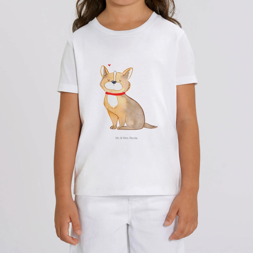 Organic Kinder T-Shirt Hundeglück Kinder T-Shirt, Kinder T-Shirt Mädchen, Kinder T-Shirt Jungen, Hund, Hundemotiv, Haustier, Hunderasse, Tierliebhaber, Hundebesitzer, Sprüche, Corgie, Hundeliebe, Spruch, Hundemama, Liebe