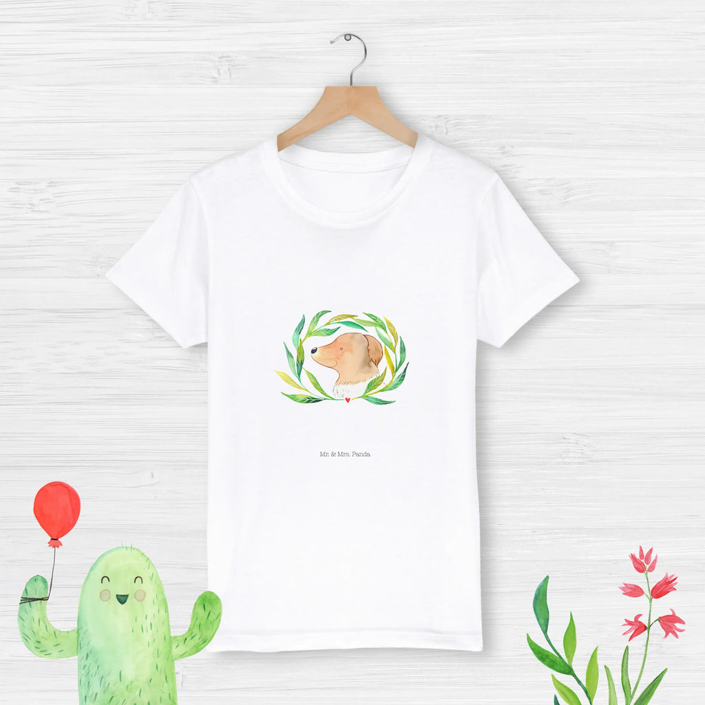 Organic Kinder T-Shirt Hund Blumen Kinder T-Shirt, Kinder T-Shirt Mädchen, Kinder T-Shirt Jungen, Hund, Hundemotiv, Haustier, Hunderasse, Tierliebhaber, Hundebesitzer, Sprüche, Ranke, Therapie, Selbsttherapie, Hundeliebe, Hundeglück, Hunde