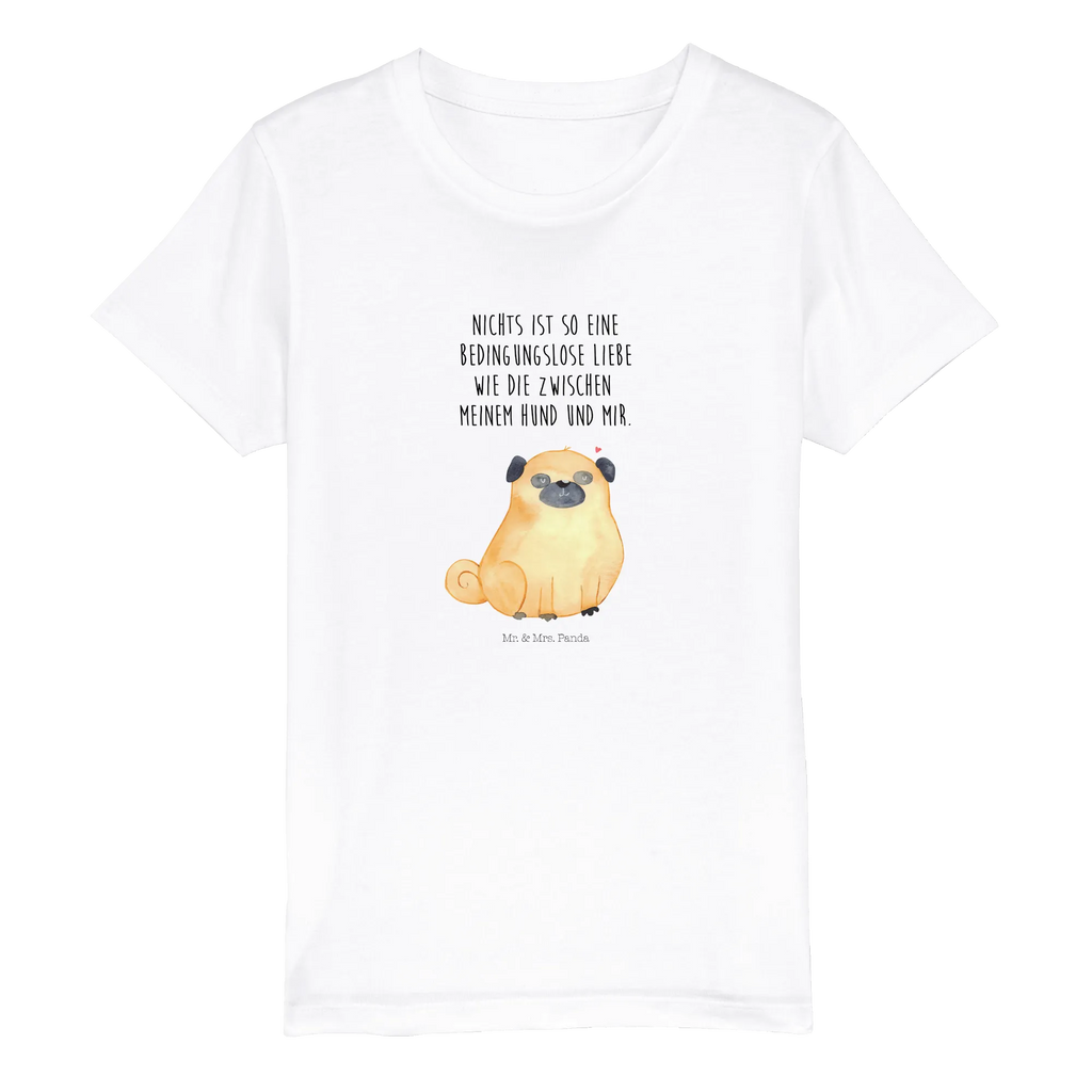 Organic Kinder T-Shirt Mops Kinder T-Shirt, Kinder T-Shirt Mädchen, Kinder T-Shirt Jungen, Hund, Hundemotiv, Haustier, Hunderasse, Tierliebhaber, Hundebesitzer, Sprüche, Mops, Liebe, Hundeliebe