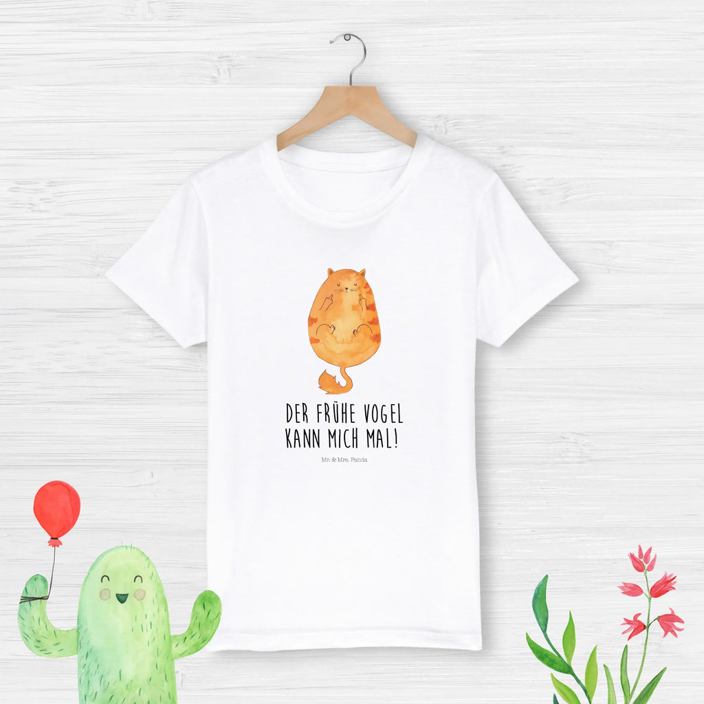 Organic Kinder T-Shirt Katze Frühaufsteher Kinder T-Shirt, Kinder T-Shirt Mädchen, Kinder T-Shirt Jungen, Katze, Katzenmotiv, Katzenfan, Katzendeko, Katzenfreund, Katzenliebhaber, Katzenprodukte, Katzenartikel, Katzenaccessoires, Katzensouvenirs, Katzenliebhaberprodukte, Katzenmotive, Der frühe Vogel kann mich mal, Morgenmuffel, Frühaufsteher, Kaffee, Katzen, Kater, Mietze