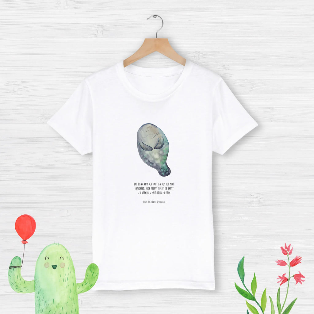 Organic Kinder T-Shirt Seekuh happy Kinder T-Shirt, Kinder T-Shirt Mädchen, Kinder T-Shirt Jungen, Meerestiere, Meer, Urlaub, Seekuh, Seekühe, Selbstliebe, Respekt, Neuanfang, Neustart, Achtsamkeit, Zufrieden, Liebeskummer, Freundin