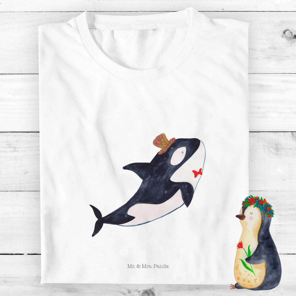 Organic Kinder T-Shirt Orca Zylinder Kinder T-Shirt, Kinder T-Shirt Mädchen, Kinder T-Shirt Jungen, Meerestiere, Meer, Urlaub, Narwal, Glitter, Konfetti, Glitzer, Geburtstag, Feier, Fete, Fest, Glückwunsch, Orca