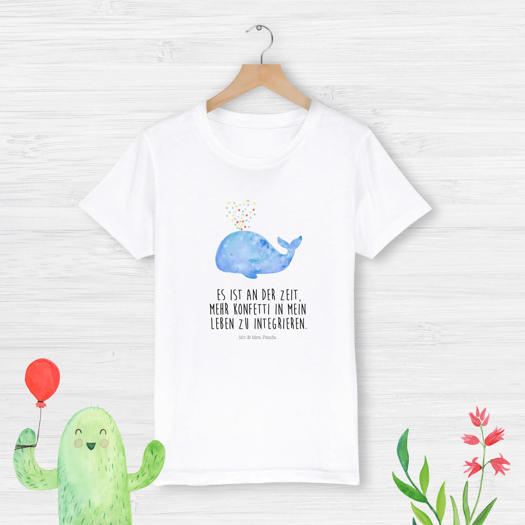 Organic Kinder T-Shirt Wal Konfetti Kinder T-Shirt, Kinder T-Shirt Mädchen, Kinder T-Shirt Jungen, Meerestiere, Meer, Urlaub, Wal, Konfetti, Wale, Motivation, Neuanfang, Trennung, Diät, Abnehmen, Neustart, Lebensabschnitt, Geburtstag