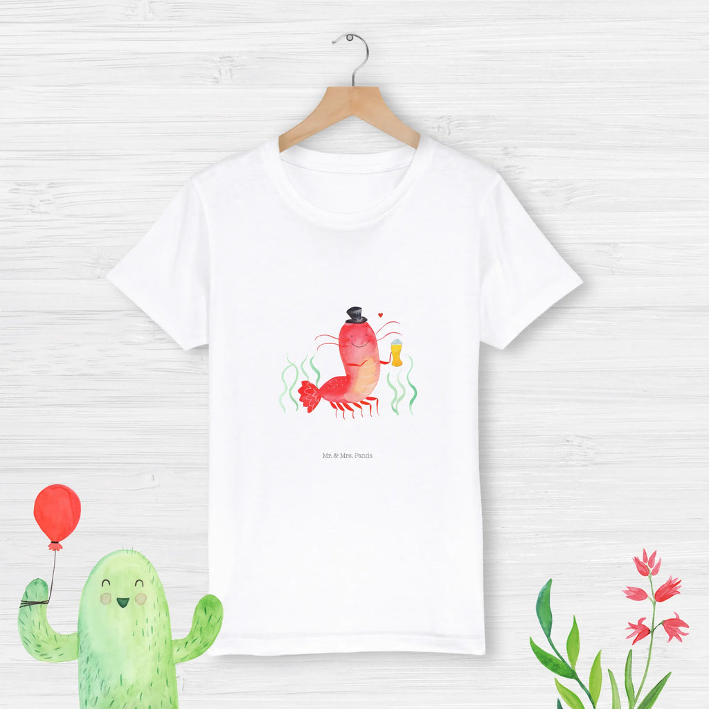 Organic Kinder T-Shirt Hummer mit Weizen Kinder T-Shirt, Kinder T-Shirt Mädchen, Kinder T-Shirt Jungen, Meerestiere, Meer, Urlaub, Garnele, Garnelen, Bier, Kochen, Männerhaushalt, Junggeselle, Junggesellin, Bierliebhaber, Kneipe, Gasthaus, Wirtschaft