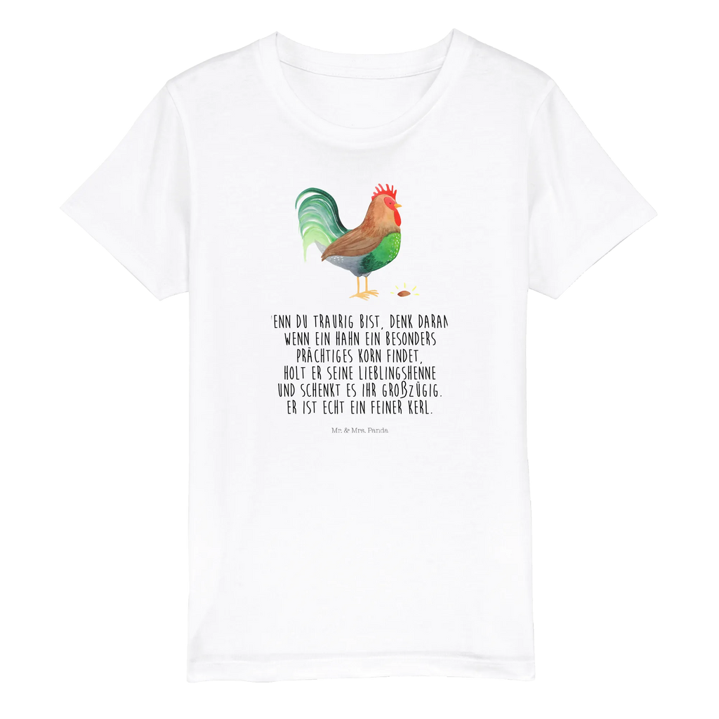 Organic Kinder T-Shirt Hahn mit Korn Kinder T-Shirt, Kinder T-Shirt Mädchen, Kinder T-Shirt Jungen, Bauernhof, Hoftiere, Landwirt, Landwirtin, Hahn, Korn, Henne, Eier, Natur