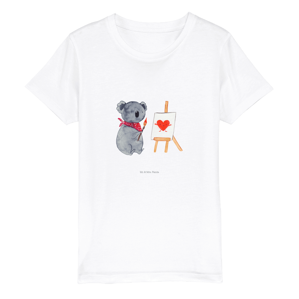 Organic Kinder T-Shirt Koala Künstler Kinder T-Shirt, Kinder T-Shirt Mädchen, Kinder T-Shirt Jungen, Koala, Koalabär, Liebe, Liebensbeweis, Liebesgeschenk, Gefühle, Künstler, zeichnen