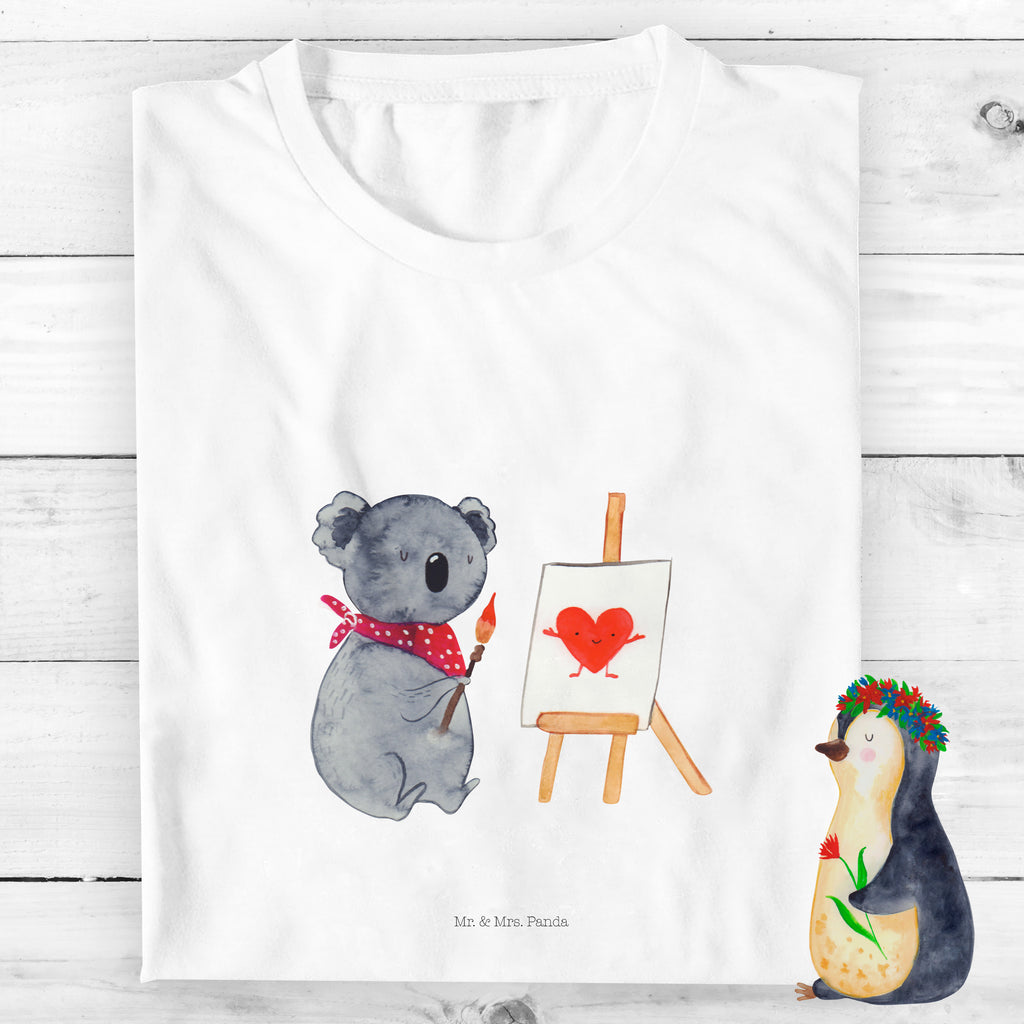 Organic Kinder T-Shirt Koala Künstler Kinder T-Shirt, Kinder T-Shirt Mädchen, Kinder T-Shirt Jungen, Koala, Koalabär, Liebe, Liebensbeweis, Liebesgeschenk, Gefühle, Künstler, zeichnen