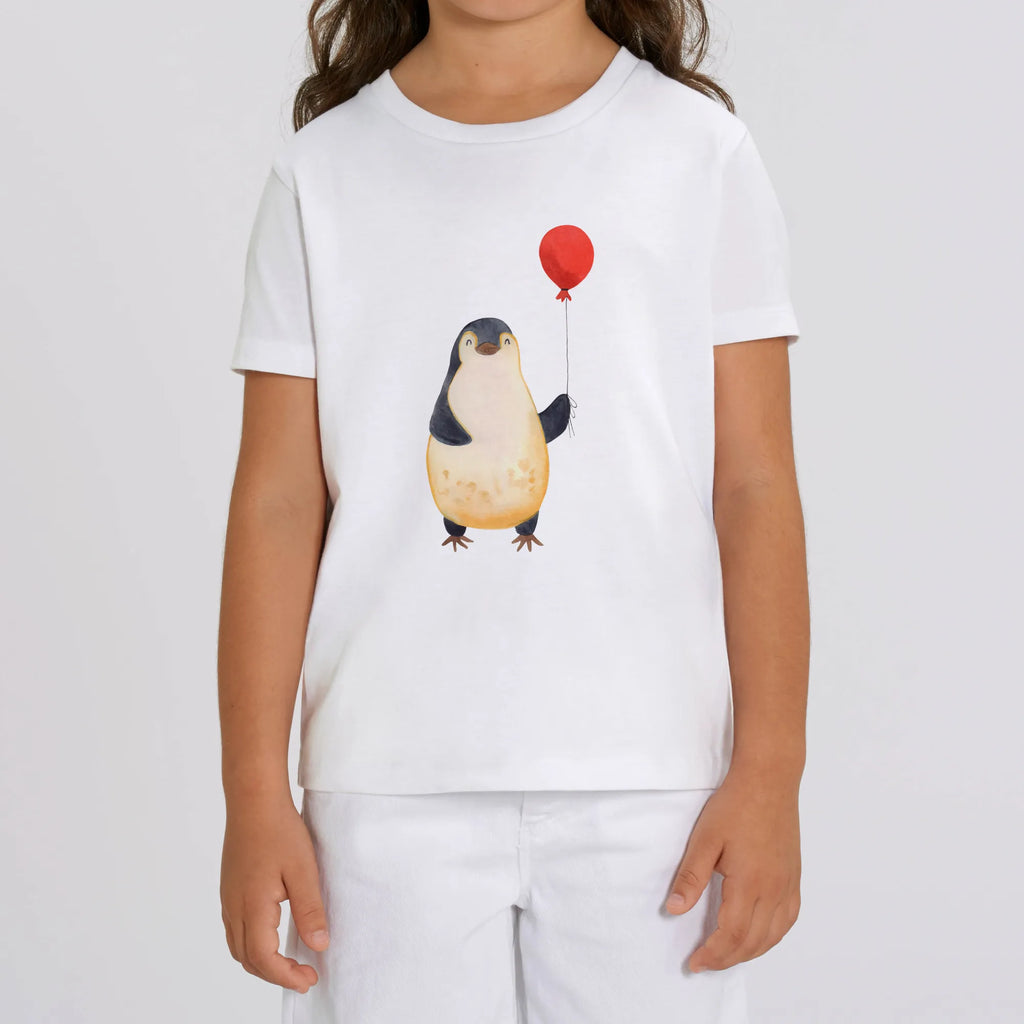 Organic Kinder T-Shirt Pinguin Luftballon Kinder T-Shirt, Kinder T-Shirt Mädchen, Kinder T-Shirt Jungen, Pinguin, Pinguine, Luftballon, Tagträume, Lebenslust, Geschenk Freundin, Geschenkidee, beste Freundin, Motivation, Neustart, neues Leben, Liebe, Glück