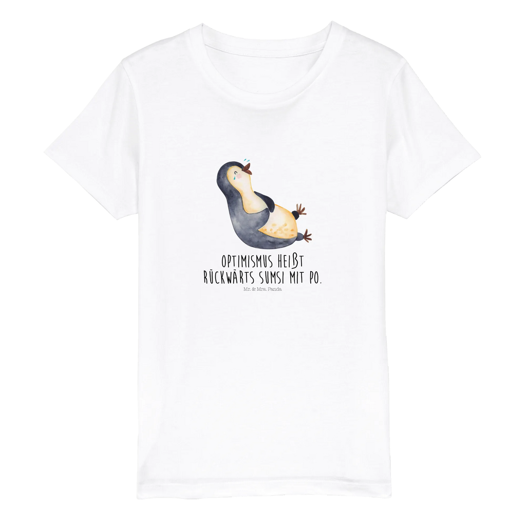 Organic Kinder T-Shirt Pinguin lachend Kinder T-Shirt, Kinder T-Shirt Mädchen, Kinder T-Shirt Jungen, Pinguin, Pinguine, lustiger Spruch, Optimismus, Fröhlich, Lachen, Humor, Fröhlichkeit