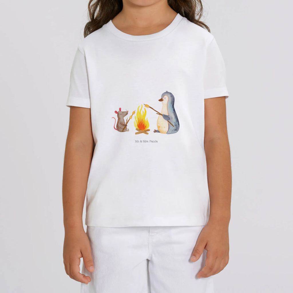 Organic Kinder T-Shirt Pinguin Lagerfeuer Kinder T-Shirt, Kinder T-Shirt Mädchen, Kinder T-Shirt Jungen, Pinguin, Maus, Pinguine, Lagerfeuer, Leben, Arbeit, Job, Motivation, Büro, Büroalltag, Lebensspruch, Lebensmotivation, Neustart, Liebe, grillen, Feuer, Marshmallows